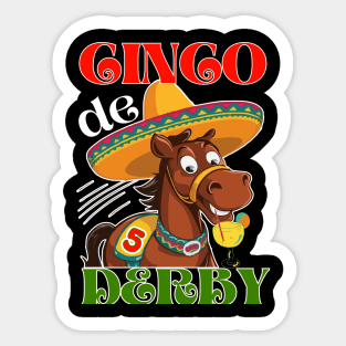 Cinco De Derby shirt 2024 derby Party Sombrero Horse Racing Sticker